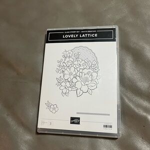 Stampin' Up! Lovely Lattice Cling Stamp Set - Black and White